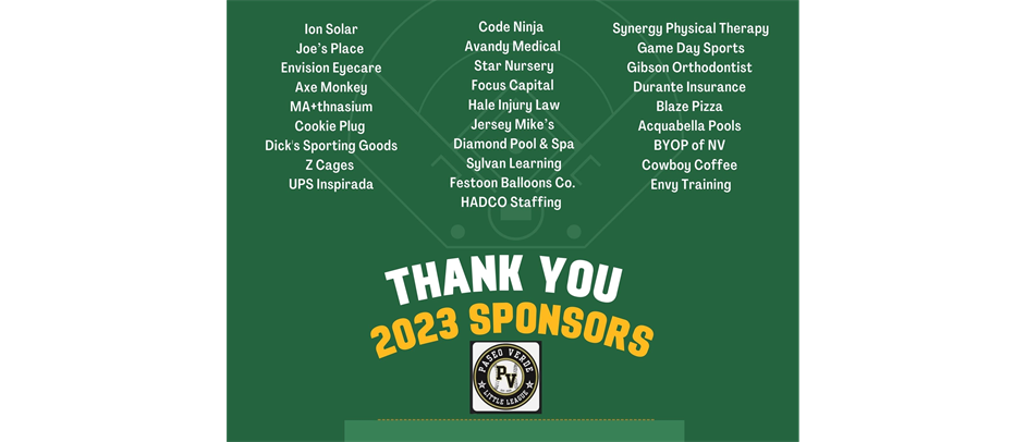 2023 Sponsors