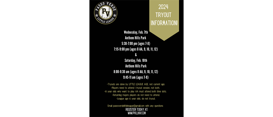 2024 Tryout Information!