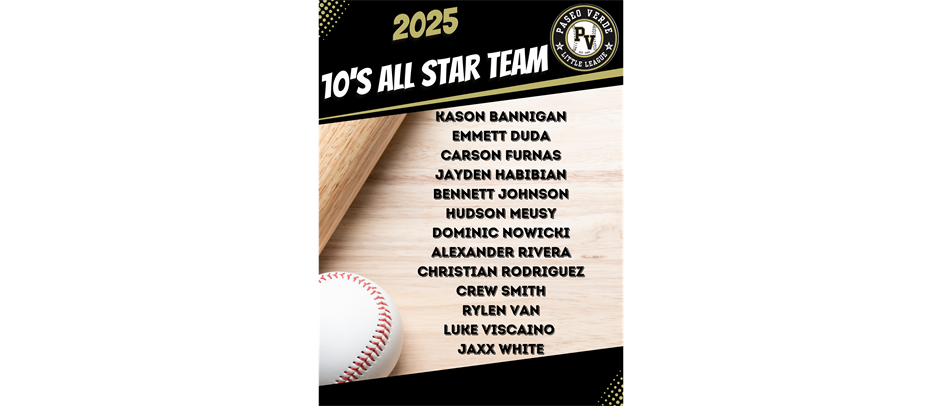 2025 10's All Star Team!